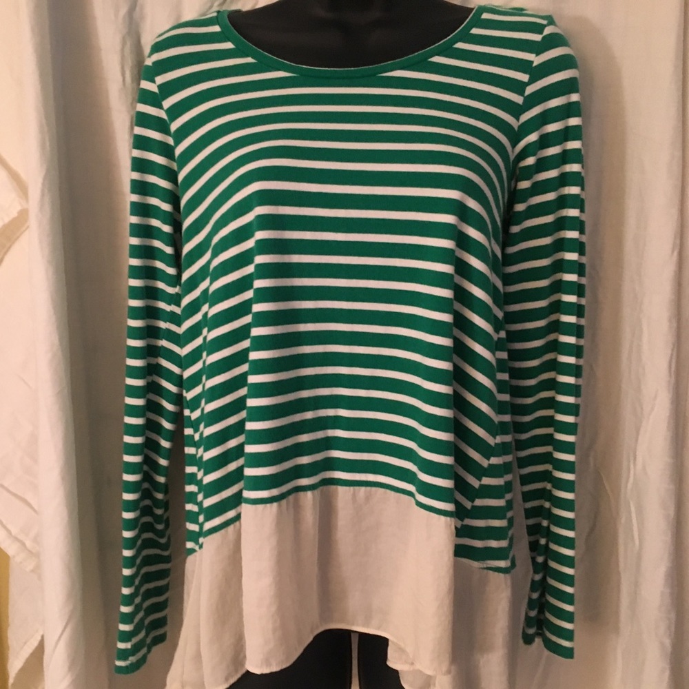 Anthropologie Striped Long Sleeve Top